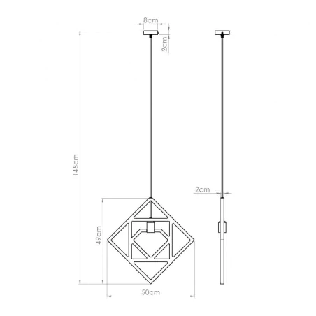 Lampy-sufitowe - lampa wisząca naturalna drewniana geometryczna caro sollux sl.1757 