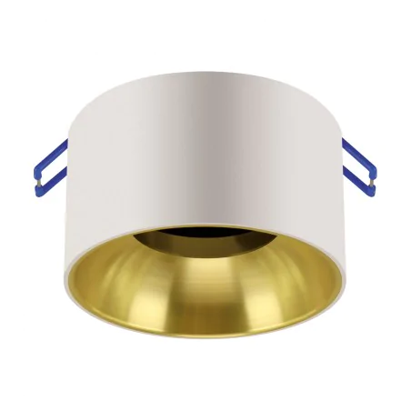 Oprawy-sufitowe-stale - biało-złota oprawka sufitowa wpuszczana panama c gu10 04271 ideus 