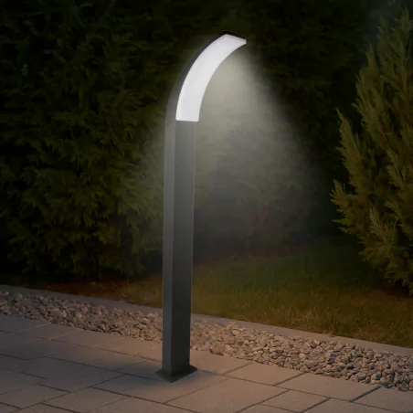 Lampy-ogrodowe-stojace - lampa stojąca ogrodowa zewnętrzna led czarna neutralna 4000k 12w amy 331366 polux-goldlux 