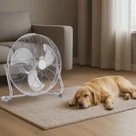 Wentylatory-podlogowe - wentylator podłogowy cyrkulator 16'' chromowany 60w tevo 