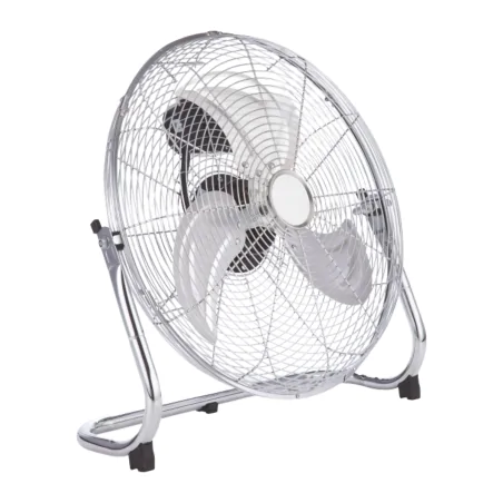 Wentylatory-podlogowe - cyrkulator podłogowy wiatrak mocny srebrny 18 cali 120w tevo 