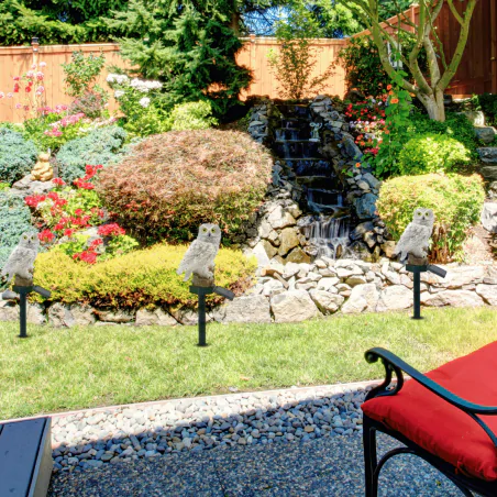 Lampy-solarne - lampa ogrodowa led wbijana solarna sowa lumsol1095 noka lumiled 