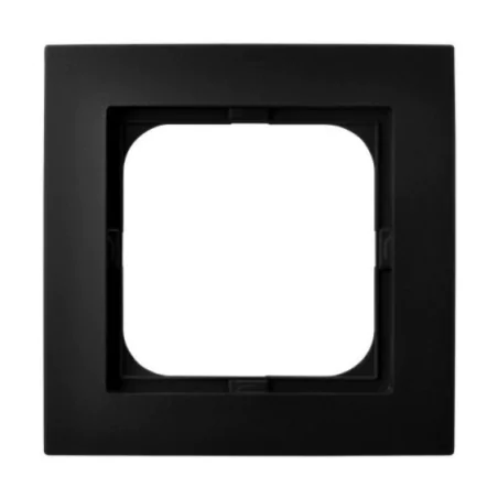 Ramki-pojedyncze - ramka pojedyncza instalacyjna czarny metalik do gniazd i włączników z serii as ospel r-1g/33 
