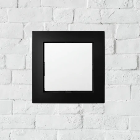 Ramki-pojedyncze - ramka pojedyncza instalacyjna czarny metalik do gniazd i włączników z serii as ospel r-1g/33 