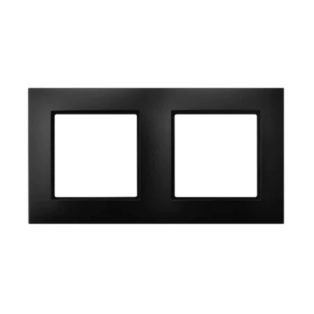 Ramki-podwojne - ramka podwójna czarna do gniazd i wyłączników aria ospel r-2u/33 
