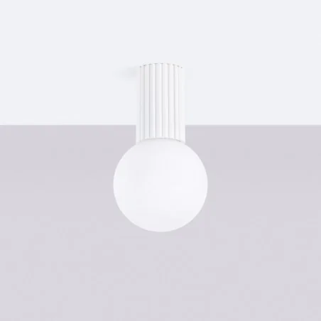 Plafony - plafon lampa kula sufitowa halo biały ip44 sollux sl.1708 