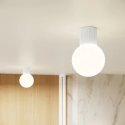 Plafony - plafon lampa kula sufitowa halo biały ip44 sollux sl.1708 