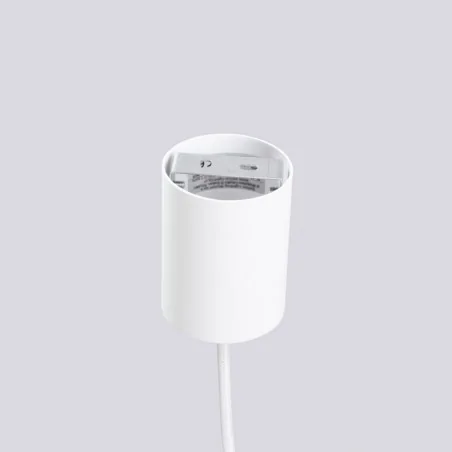 Lampy-sufitowe - lampa wisząca biała kula z karbowaną podstawą halo 1 biała sollux sl.1709 