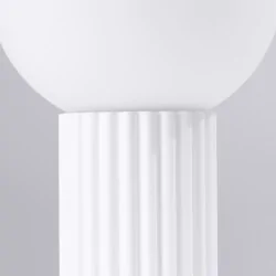 Lampki-biurkowe - lampa biurkowa  kula loftowa na stolik halo biała sollux sl.1711 
