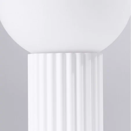 Lampki-biurkowe - lampa biurkowa  kula loftowa na stolik halo biała sollux sl.1711 