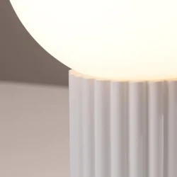 Lampki-biurkowe - lampa biurkowa  kula loftowa na stolik halo biała sollux sl.1711 