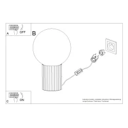Lampki-biurkowe - lampa biurkowa  kula loftowa na stolik halo biała sollux sl.1711 