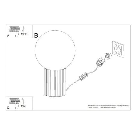 Lampki-biurkowe - lampa biurkowa  kula loftowa na stolik halo biała sollux sl.1711 