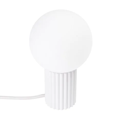 Lampki-biurkowe - lampa biurkowa  kula loftowa na stolik halo biała sollux sl.1711 