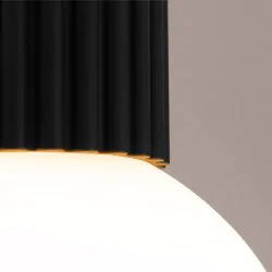 Plafony - plafon łazienkowy lampa kula sufitowa halo czarny ip44 sollux sl.1713 