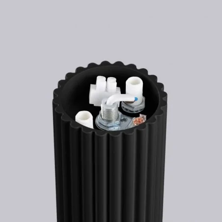 Plafony - plafon łazienkowy lampa kula sufitowa halo czarny ip44 sollux sl.1713 