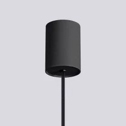 Lampy-sufitowe - lampa wisząca mleczna kula z czarną podstawą halo 1 czarna sollux sl.1714 
