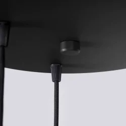 Lampy-sufitowe - lampa wisząca czarno białe 3 kule halo 3p czarna sollux sl.1715 