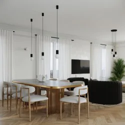 Lampy-sufitowe - lampa wisząca czarno białe 3 kule halo 3p czarna sollux sl.1715 
