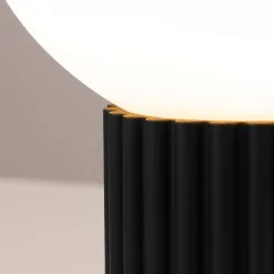 Lampki-biurkowe - lampa biurkowa kula na stolik halo czarna sollux sl.1716 