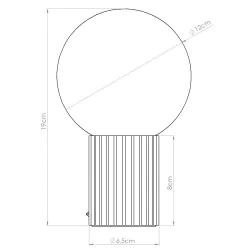 Lampki-biurkowe - lampa biurkowa kula na stolik halo czarna sollux sl.1716 