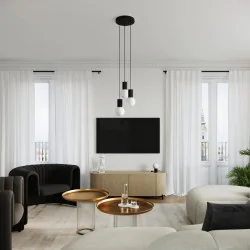 Lampki-biurkowe - lampa biurkowa kula na stolik halo czarna sollux sl.1716 