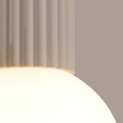 Plafony - plafon łazienkowy lampa kula halo beżowa ip44 sollux sl.1718 