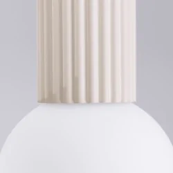 Plafony - plafon łazienkowy lampa kula halo beżowa ip44 sollux sl.1718 