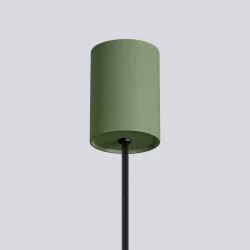 Lampy-sufitowe - lampa wisząca sufitowa zwis g9 kula zielona oliwka halo sl.1724 sollux 