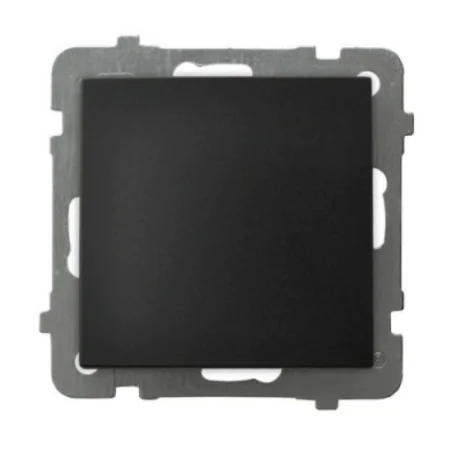 Wylaczniki-jednobiegunowe - włącznik pojedynyczy klasyczny czarny metalik do ramek serii as ospel łp-1g/m/33 