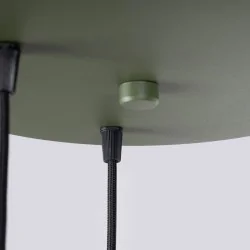 Lampy-sufitowe - lampa wisząca sufitowa potrójna zwis kula zielona oliwka halo sl.1725 sollux 