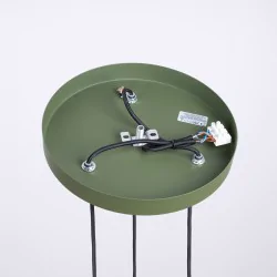 Lampy-sufitowe - lampa wisząca sufitowa potrójna zwis kula zielona oliwka halo sl.1725 sollux 