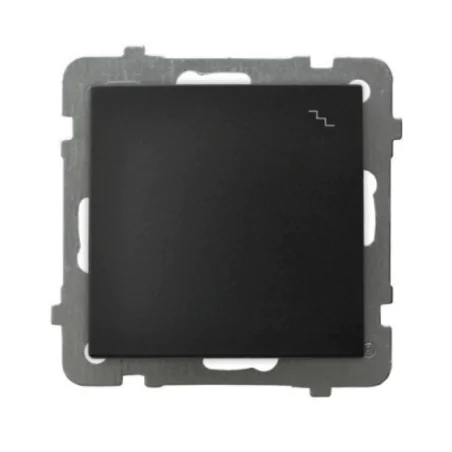 Wylaczniki-schodowe - włącznik schodowy z piktogramem czarny metalik do ramek serii as ospel łp-3g/m/33 