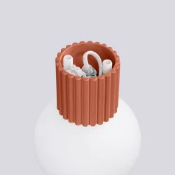 Kinkiety-lazienkowe - kinkiet kula do łazienki lampa ścienna halo ochra czerwona ip44 sollux sl.1727 