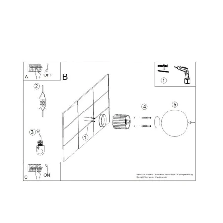 Kinkiety-lazienkowe - kinkiet kula do łazienki lampa ścienna halo ochra czerwona ip44 sollux sl.1727 