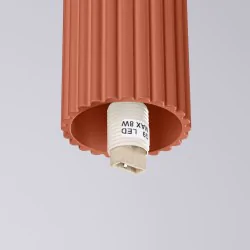 Lampy-sufitowe - plafon lampa przysufitowa kula g9 halo ochra czerwona ip44 sollux sl.1728 