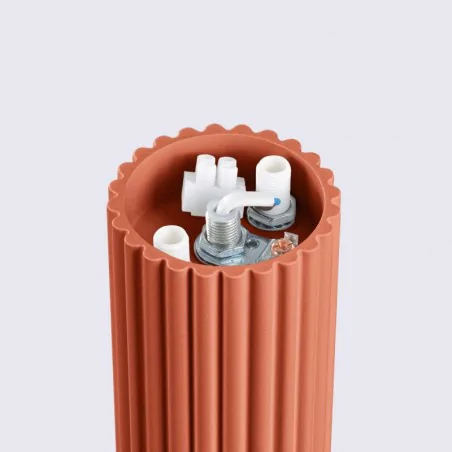 Lampy-sufitowe - plafon lampa przysufitowa kula g9 halo ochra czerwona ip44 sollux sl.1728 