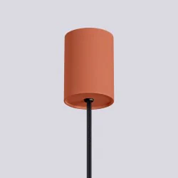 Lampy-sufitowe - lampa wisząca zwis sufitowy kula halo 1 ochra czerwona sollux sl.1729 
