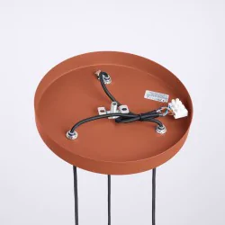 Lampy-sufitowe - lampa wisząca  3 zwisające kule halo 3p ochra czerwona sollux sl.1730 