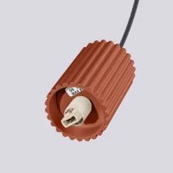 Lampy-sufitowe - lampa wisząca  3 zwisające kule halo 3p ochra czerwona sollux sl.1730 