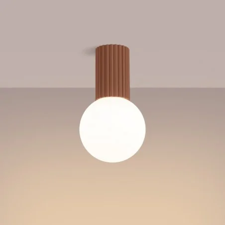 Plafony - plafon lampa sufitowa do łazienki kulka halo mocca ip44 sollux sl.1733 