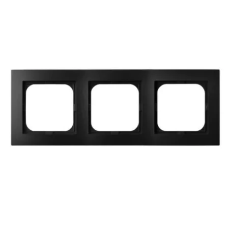 Ramki-potrojne - ramka potrójna instalacyjna czarny metalik do gniazd i włączników z serii as ospel r-3g/33 
