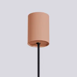 Lampy-sufitowe - lampa wisząca mleczna kula z brązową wstawką halo 1 mocca sollux sl.1734 