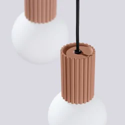 Lampy-sufitowe - lampa wisząca potrójna 3 wiszące kule halo 3p mocca sollux sl.1735 