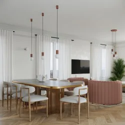 Lampy-sufitowe - lampa wisząca potrójna 3 wiszące kule halo 3p mocca sollux sl.1735 
