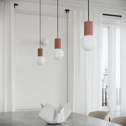Lampy-sufitowe - lampa wisząca potrójna 3 wiszące kule halo 3p mocca sollux sl.1735 