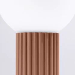 Lampki-biurkowe - lampa biurkowa loftowa kula mleczna na stolik halo mocca sollux sl.1736 
