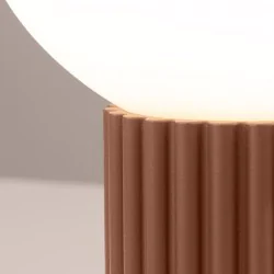Lampki-biurkowe - lampa biurkowa loftowa kula mleczna na stolik halo mocca sollux sl.1736 