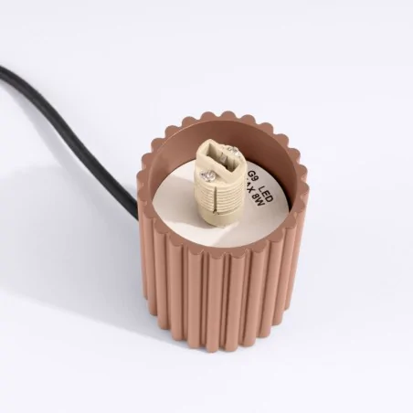 Lampki-biurkowe - lampa biurkowa loftowa kula mleczna na stolik halo mocca sollux sl.1736 