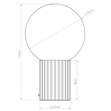 Lampki-biurkowe - lampa biurkowa loftowa kula mleczna na stolik halo mocca sollux sl.1736 